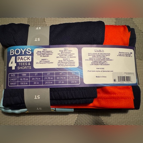 Skechers 4 Pack Tees & Shorts Boys Size 5T - NWT - Picture 5 of 6